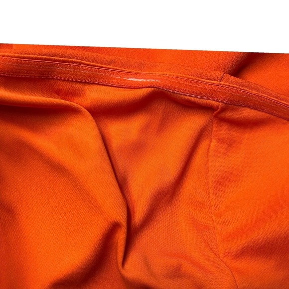 Hello‎ Molly Dress Large Orange One-Shoulder Midi Fitted Slit Padded Bust Bold - Picture 9 of 15